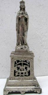 Antique Religious Vintage Statue The Madonna w Rosary