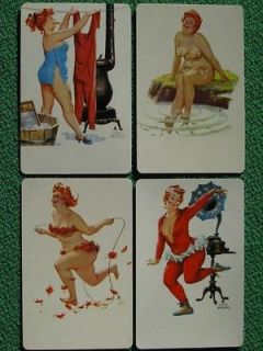 Art Hilda By Duane Bryers Four Vintage Original Playing Cards No Ads