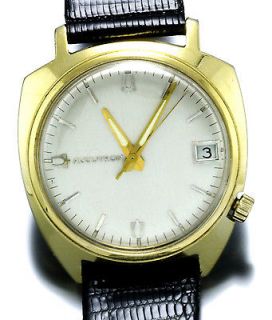 14K Yellow Gold Asymmetrical Bulova Accutron Wristwatch Circa 1967