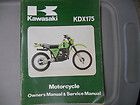 Kawasaki Factory Service Repair Shop Manual 1980 KDX175A1 KDX175 A1