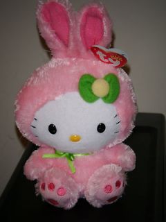 Ty HELLO KITTY ~ Pink Bunny ~ Beanie Baby Cat ~2012 NEW MWMT ~Perfect