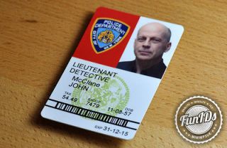ID Card   Customisable Prop   Police Detective Badge  Bruce Willis