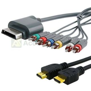 Component HD AV Cable Cord+3ft Hdmi Cable v 1.3 for Xbox360 Slim 1080P