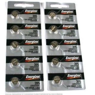 10 Energizer #395/399 Watch Batteries
