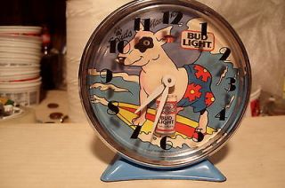 SPUDS MACKENZIE ALARM CLOCK THAT WORKS GREAT FROM THE 80s VERY NICE