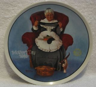 Mending Time by Norman Rockwell   Knowles Collector Plate   Bradford