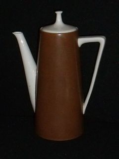 House BRENTWOOD Chocolate Brown Lidded Coffee Pot C. 1960 FREE US Ship