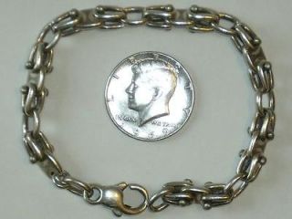 Vintage Dolan Bullock Sterling Silver Barbell Link Bracelet