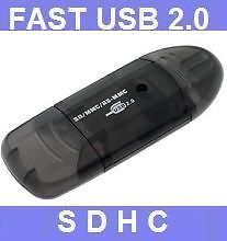 MEMORY CARD READER USB SECURE DIGITAL SD SDHC 4 2GB 4GB 8GB 16GB 32GB