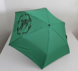 NWT Burberry London Leaf Green Prorsum Knight Cadilly Solid Folding