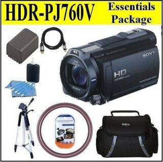 Sony HDR PJ760V Camcorder Essentials Package W/ Battery, Case, & Much