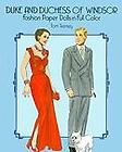 Duke and Duchess of Windsor Fashion Paper Dolls in Full Color by Tom