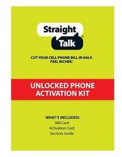 Straight Talk STANDARD SIM Card for AT&T Iphone 3G 3GS Unlocked GSM