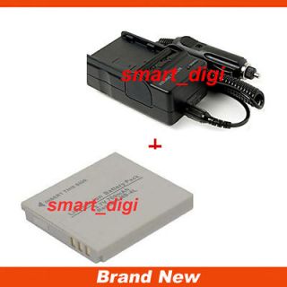 Battery+Charger for Canon PowerShot SD1400IS SD940IS SD960IS TX1