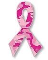 Breast Cancer Awareness Pink Ribbon Camoflauge Camo Pin