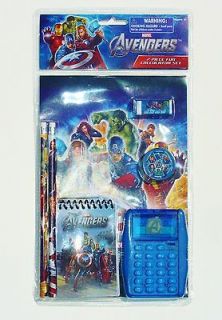 MARVEL 7 Pc. Back to School Stationery &Calculator Supplies Set NWT