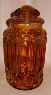 Vintage Large Amber Candy Store Blown Glass Jar 12