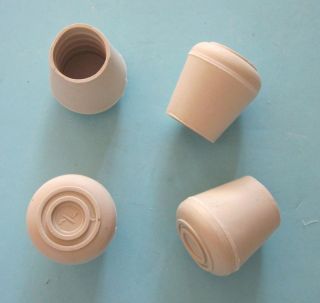 white rubber CRUTCH tip (pk.of 4) For CANES, STOOLS, TABLES, STANDS