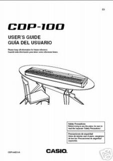 Casio CDP 100 Digital Piano Keyboard Operation Manual.