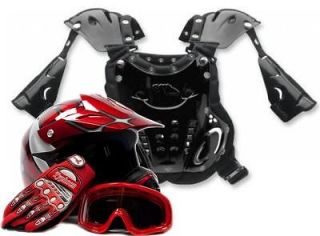 motorcycle helmet goggles red