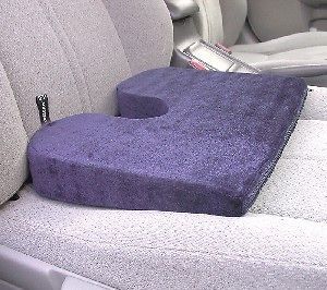 Wagan Ortho Car Seat Wedge Cushions Blue Tailbone Cutout 4/Box