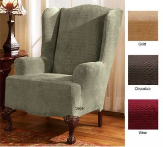Royal Diamond Stretch Wing Chair Slipcover