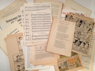 75 VINTAGE EPHEMERA BOOK PAGES LOT PAPER PACK NEUTRAL FOR COLLAGE