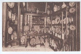 FRANCE, ANET CASTLE, Faiences (China) cabinet, postcard used 1930