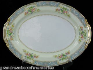 NORITAKE China Occupied Japan CERULEAN Large 13 7/8 Oval Serving