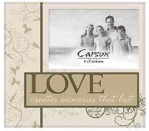 Frame   Love Creates  Glass   9 x 8   w/Easel Back   Carson Home