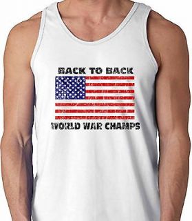 World War Back To Back Champions USA Funny Humor Mens Tank Top #00077