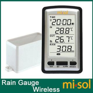 rain meter w/ thermometer, rain gauge Weather Station for in/out temp