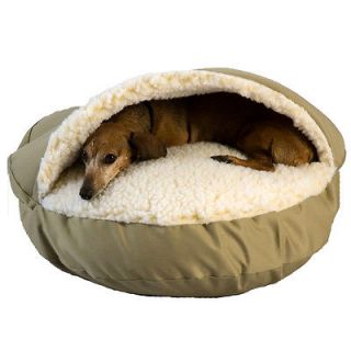 Cave Sherpa Interior 35 Large dog Nesting Pet Bed Cedar/Poly fill