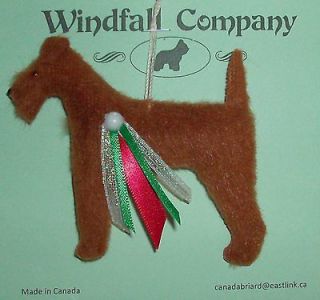 Irish Terrier Dog Plush Christmas Canine Ornament not Needle Felted by