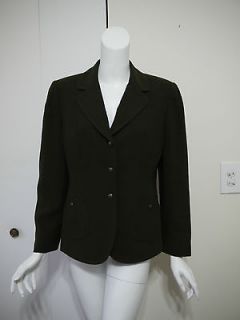 TAHARI Arthur S. Levine Green Blazer Jacket Top Women Petite size 14P