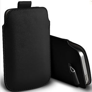 NEW Black Celeste Delux PU Leather Pouch Sleeve Skin Cover Case For