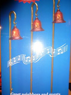 Mr. Christmas Shepherds Hook With Bell Pathway Lights, Set of 3