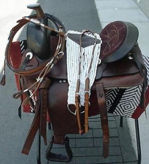 13 NEW TAN OILED LEATHER WESTERN SADDLE PACKAGE GREAT BUY