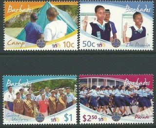 Barbados 2010   Girl Guides Centenary Camp Uniforms   Sc 1161/5 MNH
