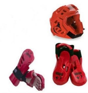 Macho Warrior Red Sparring Gear Set NEW! Any Size