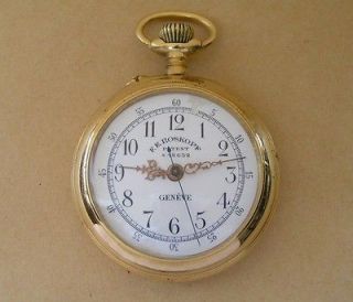 ROSKOPF GENEVE Centre Sweep Jump 1/4 Second Swiss Goldplated Pocked