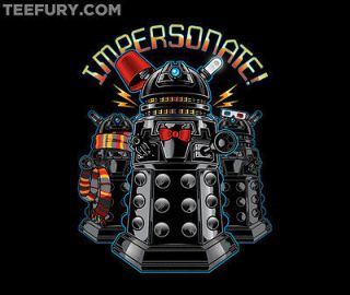 Teefury IMPERSONATE Dalek Doctor Who T Shirt Mens Size Small