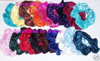 Panne Velvet Fabric Hair Scrunchies Choose your Colors