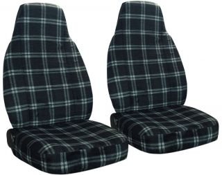 CHEVY S10 bucket checkers car seat covers charcoal/brown CHOOSE,high