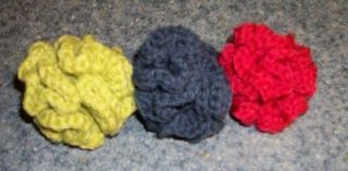 Three New Crochet Handmade Brain Ball Cat Toys For Spaniel Rescue