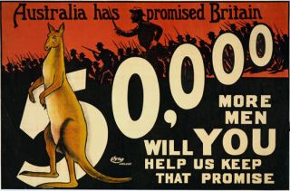 Vintage WWI Australian Australia Recruitment War Poster WW1 A1 A2 A3