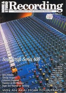 HOME & STUDIO Recording 1988 Soundcraft Series 600, George Acogny