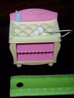 METTEL PLASTIC PINK YELLOW BABY DOLL HOUSE CHANGING TABLE KELLY SIZE