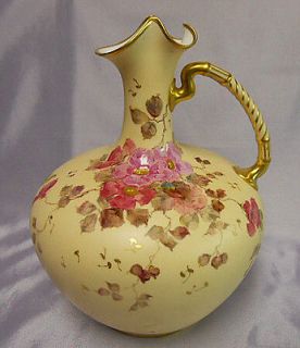 Ewer ~ ROYAL CROWN DERBY ~ England ~ Fancy, Hand Painted Roses