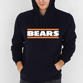 BEARS RETRO STRIPE Chicago football s m l xl 2x 3x sweatshirt hoodie